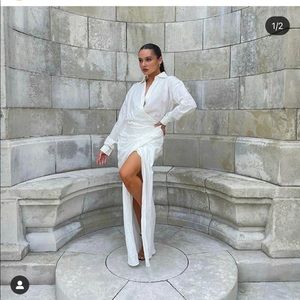 COPY - MIMI LONDON LINEN MAXI DRESS WITH BRALETTE